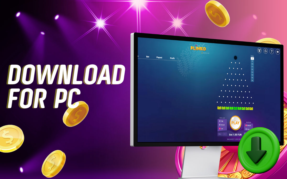 Plinko can be downloaded to your PC