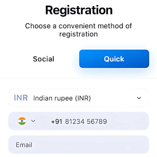 Instruction Account registration