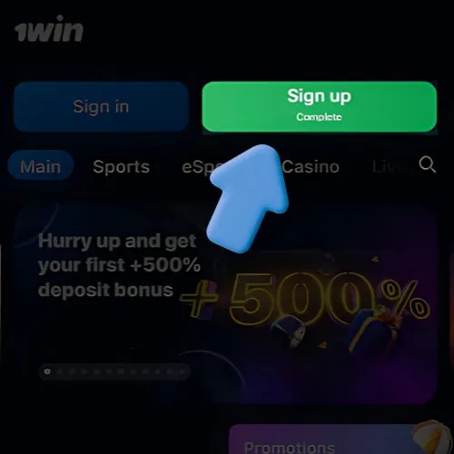 Instruction Clicking on the registration button