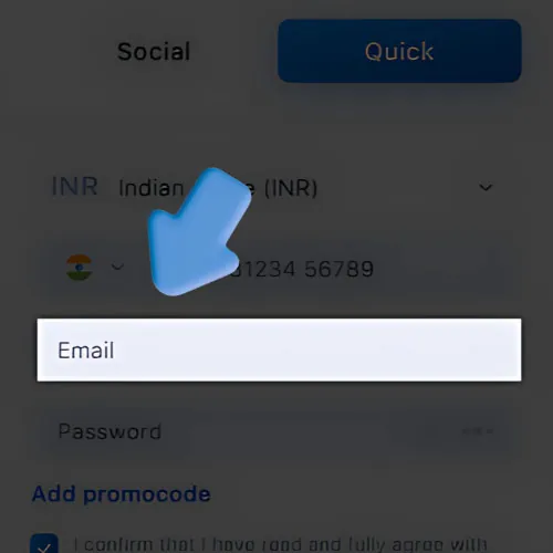Instruction Confirmation of the email address or phone number
