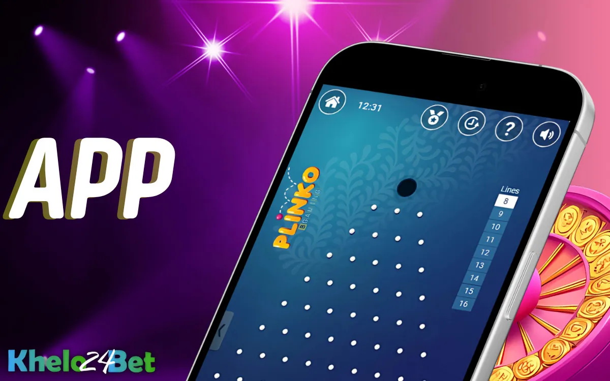 App Playing Plinko on the Khelo24Bet