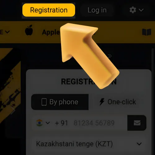 Instruction Press Register at the Top Right of the Page