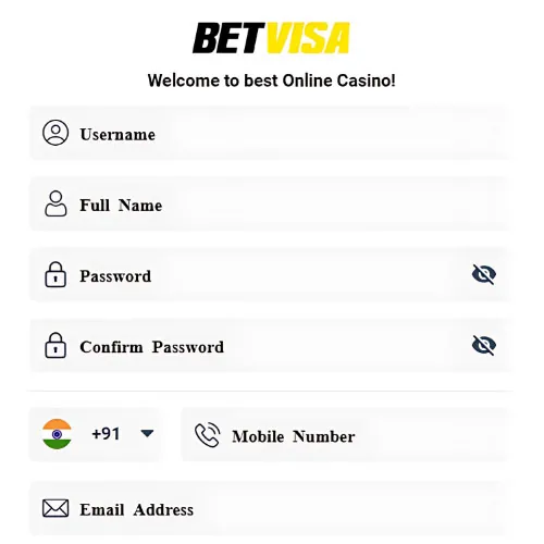 Instruction Register on the BetVisa website
