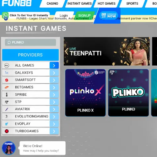 Instruction Navigate to the Plinko Section