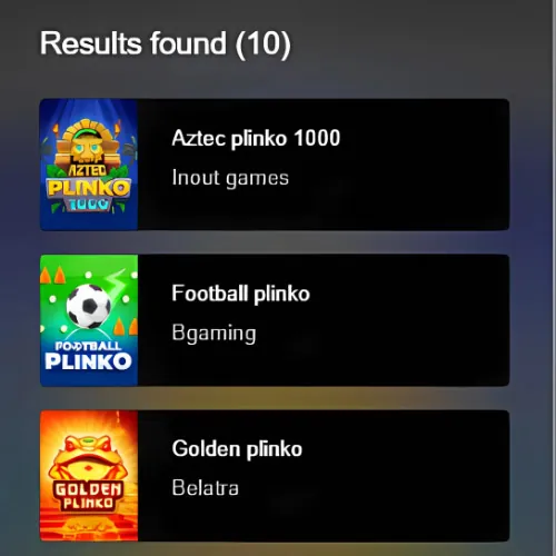 Instruction Find Plinko games