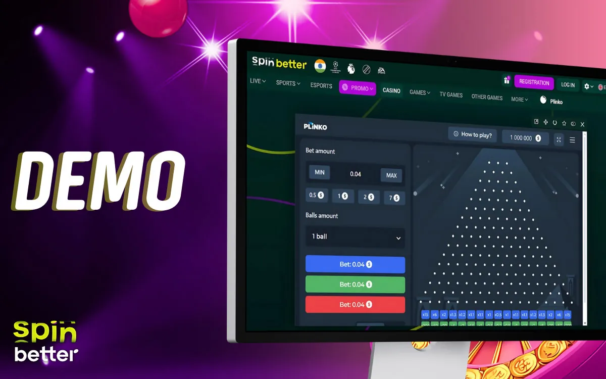 SpinBetter Playing Plinko in Free Demo Mode