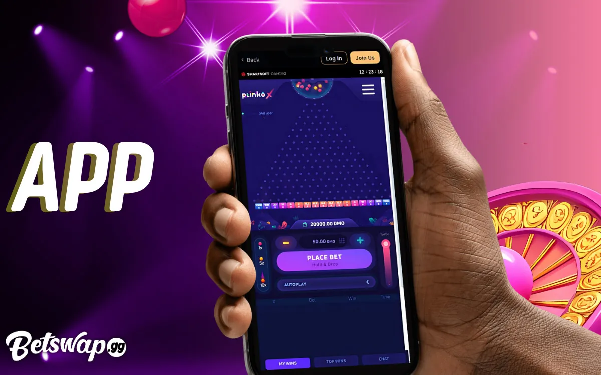 You can play Plinko on Android and iOS in the Betswap app