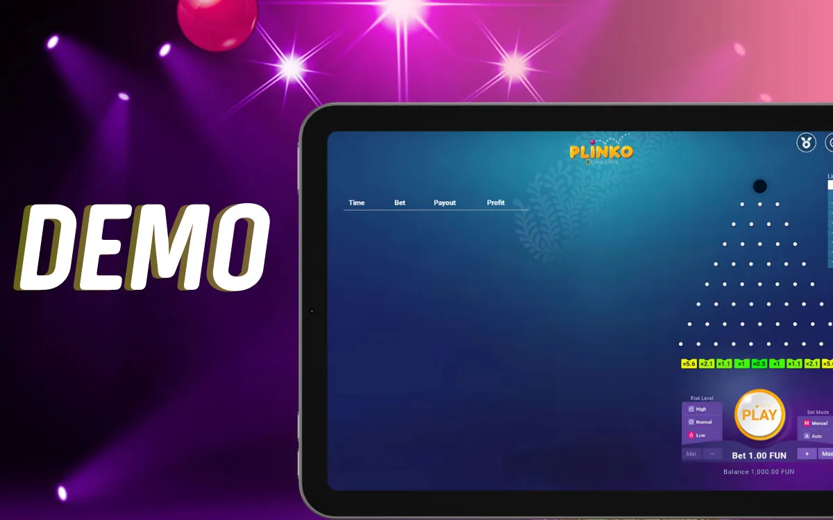 On the BGaming platform, you can play Plinko for free