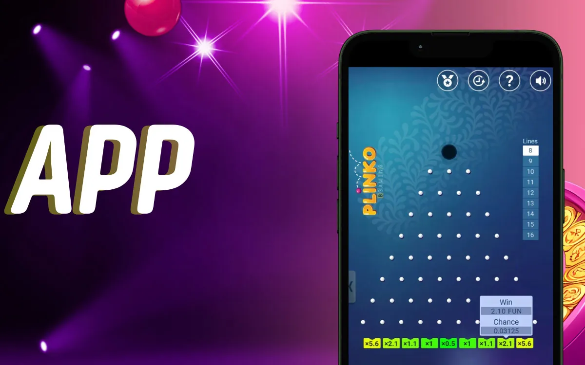 The BGmaing website has its own app for playing Plinko