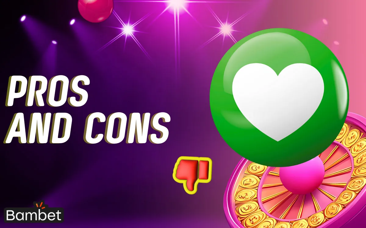 On the Bambet website, Plinko games have pros and cons
