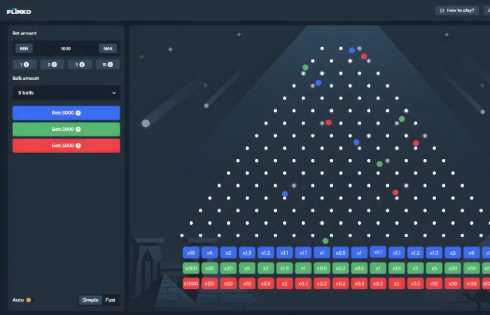 Game Plinko 1000 from INOUT