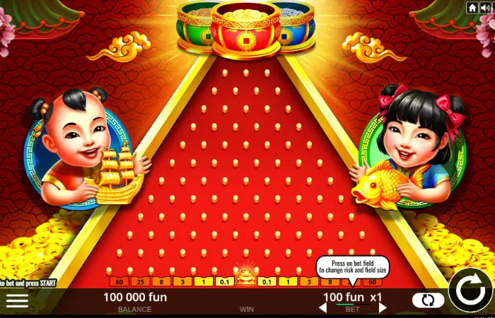 Golden Plinko Interface and Design