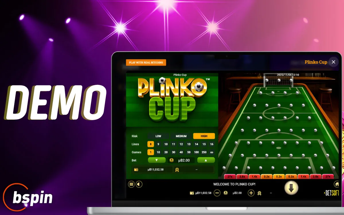 Bspin Casino Playing Plinko in Free Demo